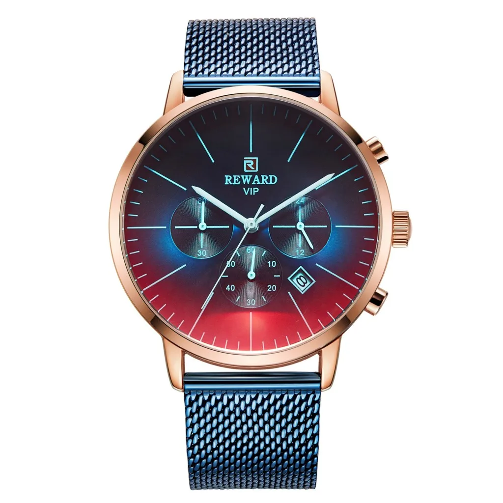 Новые изящные минималистичные Мужские кварцевые часы с сетчатым ремешком из нержавеющей стали# NN1031