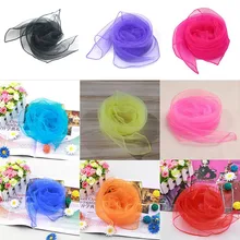 Однотонные шарфы для девочек с маленькими квадратами, яркие цвета, Одноцветный шелковый шарф 70*70 см, элегантные женские шарфы, модные аксессуары