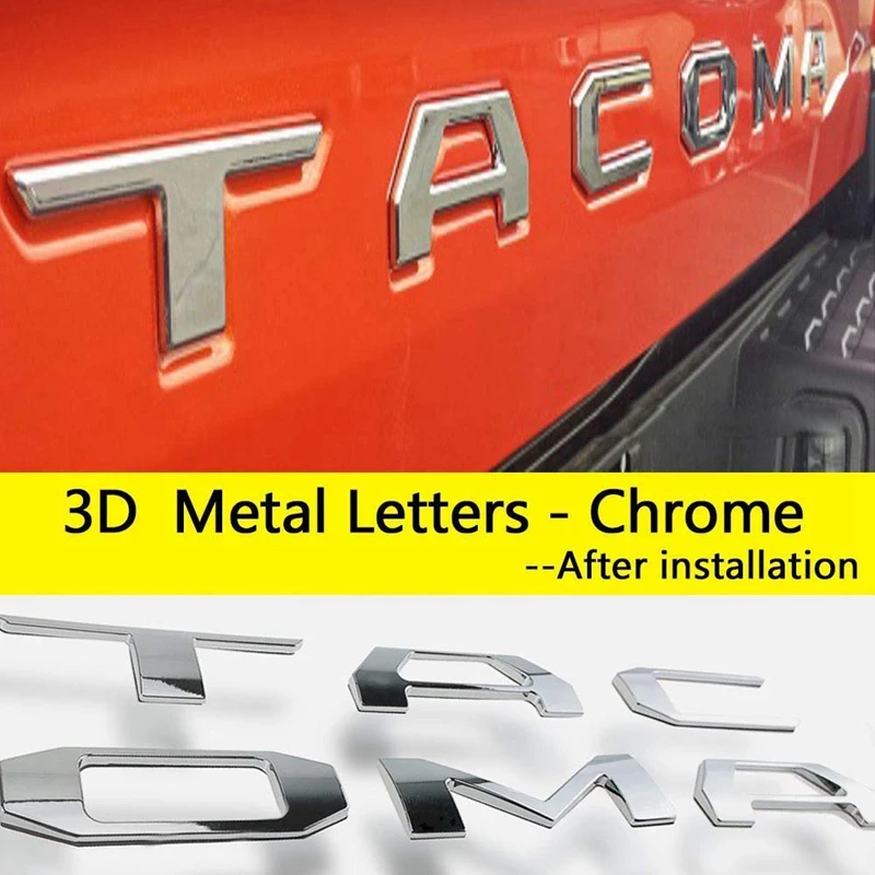 3D рельефная Эмблема для Toyota Tacoma- эмблема вставки(хром