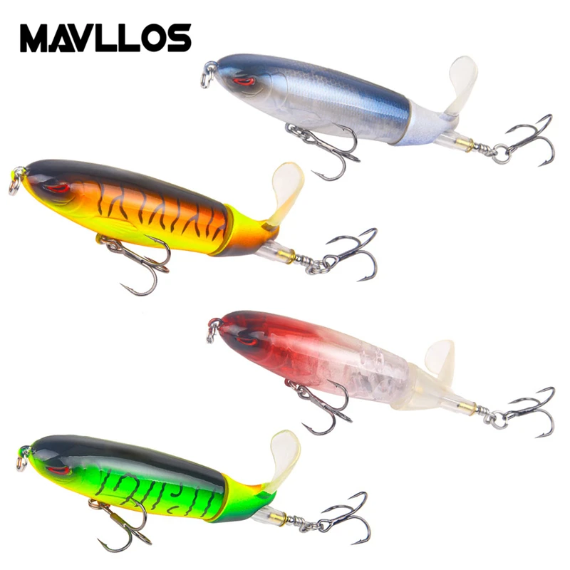 

Mavllos Whopper Plopper Fishing Lure 13.2g 10cm Rotating TailFloating Hard Bait Lure Spin Bass Fishing Bait Wobbler