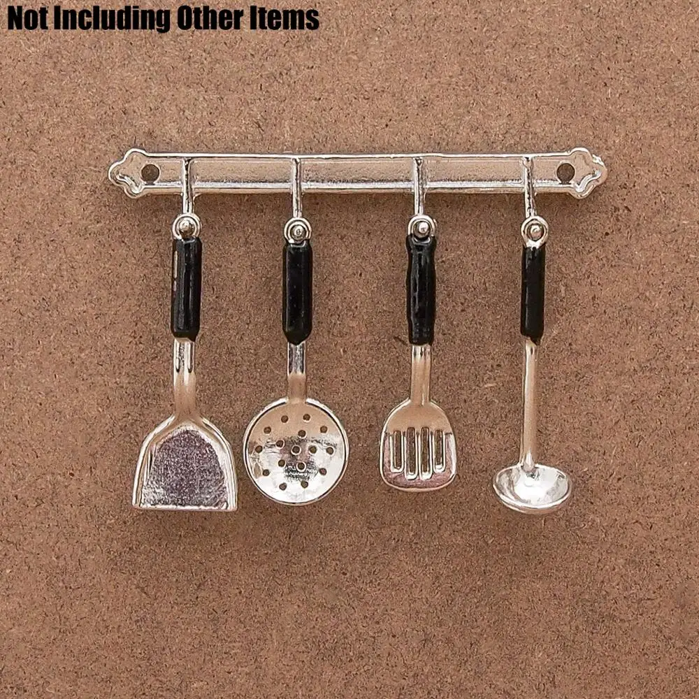 

Odoria 1:12 Kitchen Miniature 4PCS Utensils with Hanger Dollhouse Kitchenware Accessories