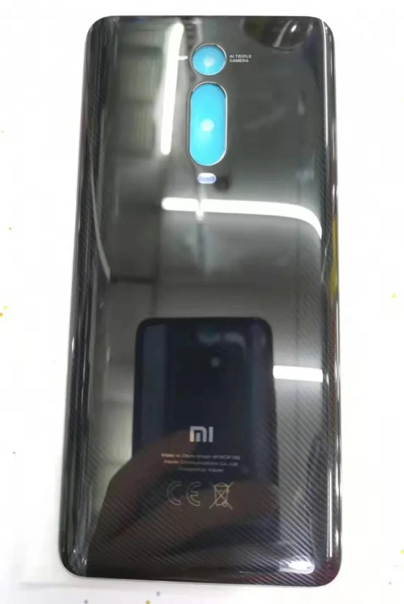 Оригинальная стеклянная задняя крышка для Xiaomi 9T панель Задняя батарея задняя крышка корпуса Дверь чехол с 3 мм Замена клея