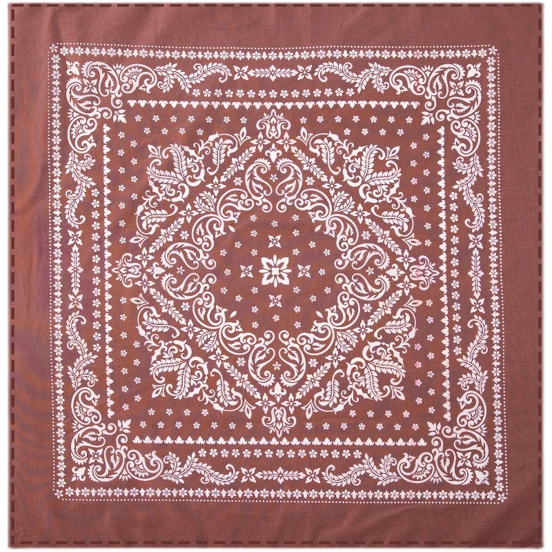 Bandana Neck Gaiter FJ-0001 53cm * 53cm Genuine Casual Cotton Unisex Scarf High Quality Printing Stylish Bandana With Cowhide Ring