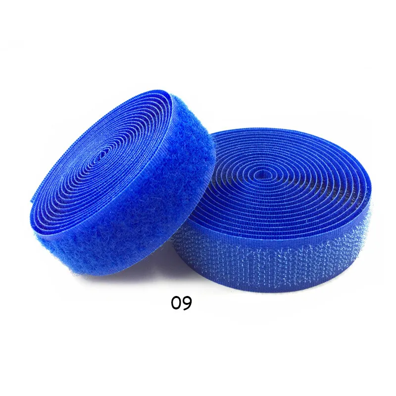 09 1Meter Pair 2 см* 1 м волшебная лента без самоклеющейся крепежной ленты DIY полиэфирная нейлоновая застежка-липучка аксессуары для шитья Klittenband без клея - Цвет: 09 1Meter Pair