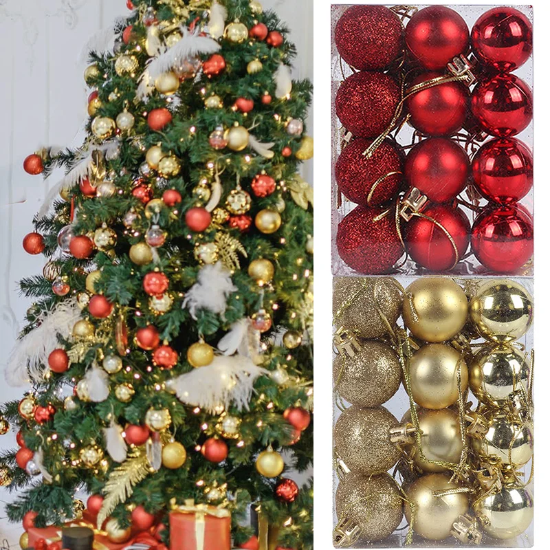 Assorted Color Christmas Balls Christmas Tree Ornaments Balls xmas decorations Hanging Tree Pendants New Year 2021 Gift Noel 