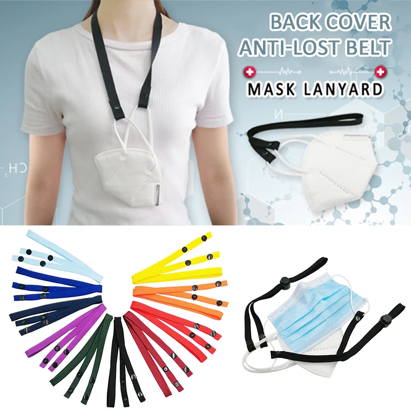 Adjustable Cap Anti drop Lanyard Mask 
