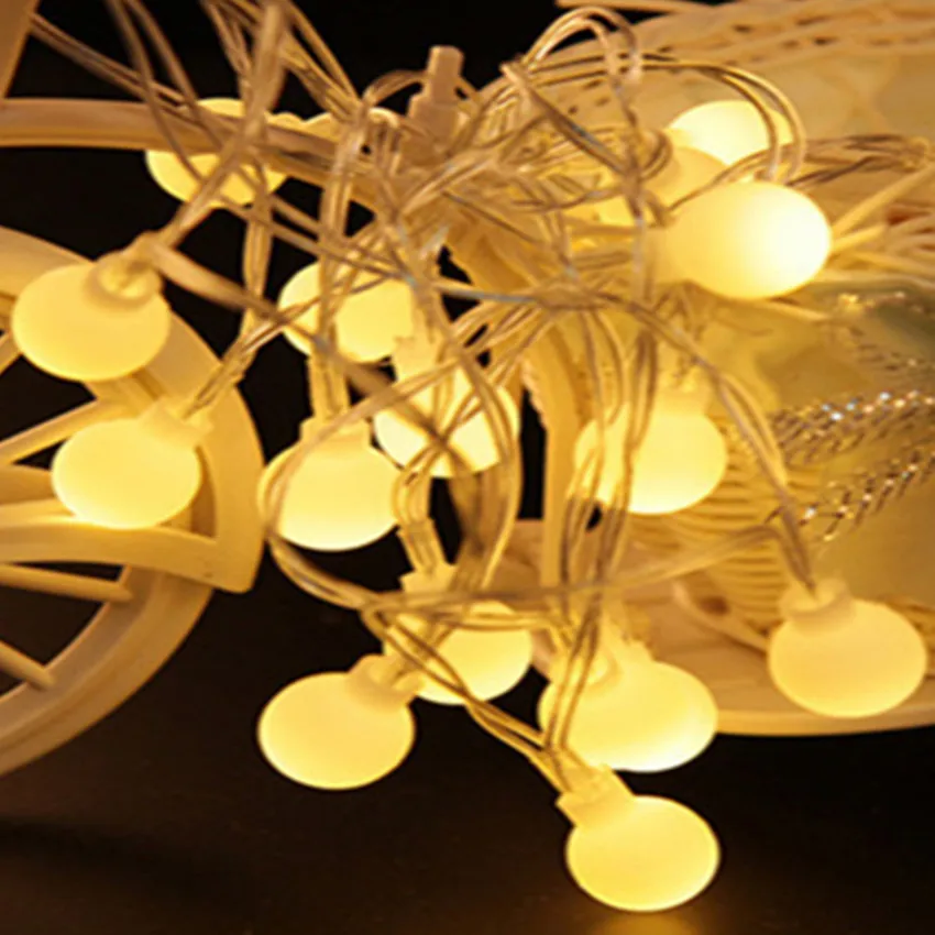 

New 10M 20M 30M 50M Fairy Garland LED Ball String Lights Waterproof For Christmas Tree New Year Wedding Home Indoor Decoration