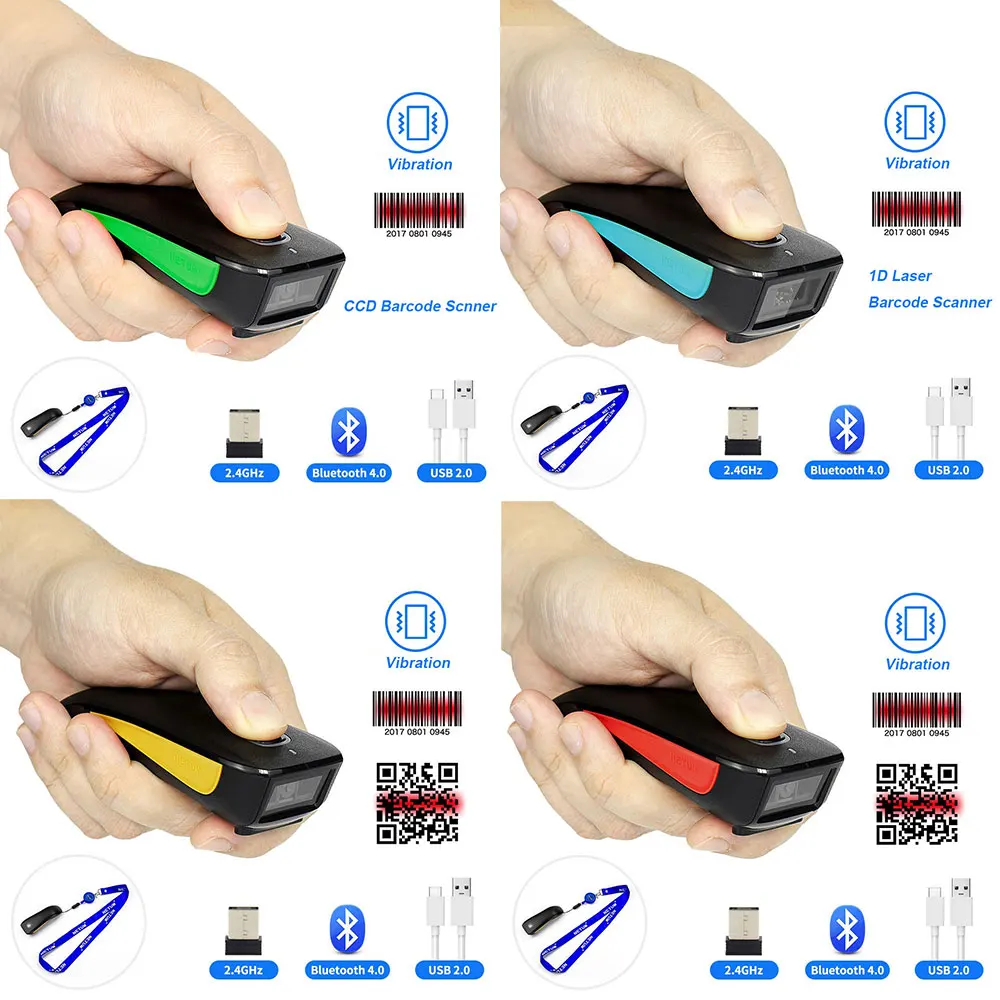 NETUM Mini Bluetooth Barcode Scanner Wireless 2D Pocket QR Bar code Reader PDF417 for Tobacco Garment mobile payment Industry