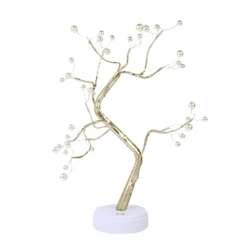 

36LED Tree Shaped Decorative Pearl Lamp Night Light Xmas Copper Wire Lamp