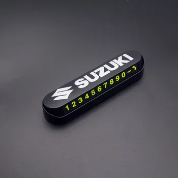 

NEW Luminous Car Temporary Parking Card Sticker Phone Number Card Plate For Suzuki Swift SX4 Vitara Jimny S-CROSS Accessories
