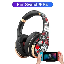 Écouteurs Bluetooth sans fil avec micro, pour PS4, PS5, Nintendo Switch, casque de Gaming, avec émetteur, avec adaptateur Aux