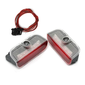 

2Pcs Entry LED Light Car Door Courtesy Lamp For VW Volkswagen CC Sagitar Sharan 7N Golf Jetta Passat T-ROC Scirocco Projector