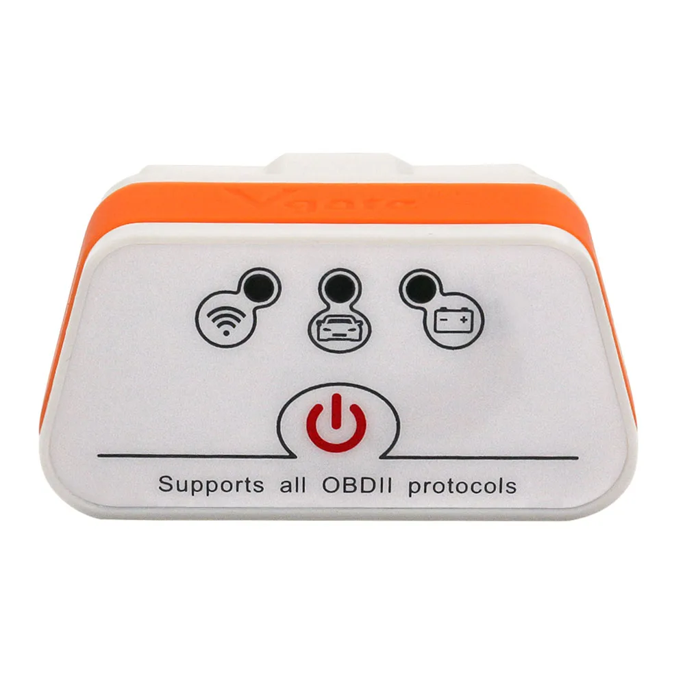 Квалифицированный Icar2 Vgate ELM327 Bluetooth 3,0 Icar 2 Wifi ELM 327 IOS автоматический диагностический интерфейс ICAR2 OBDII считыватель кодов Android PC - Цвет: Wifi White