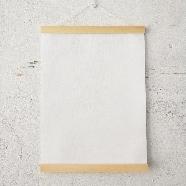 Multi Size Canvas Painting Wooden Color Black Scroll Anime Poster Hanger Frame Painting Calligraphy Aliexpress
