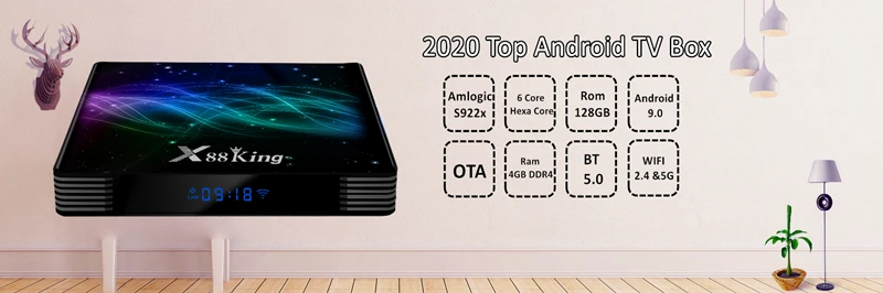 HAAYOT Android 9 tv Box Восьмиядерный медиаплеер коробка RK3368 Восьмиядерный 4 Гб 64 Гб/128 Гб Rom 4K IP tv Box X88 Pro+ ТВ-приставка