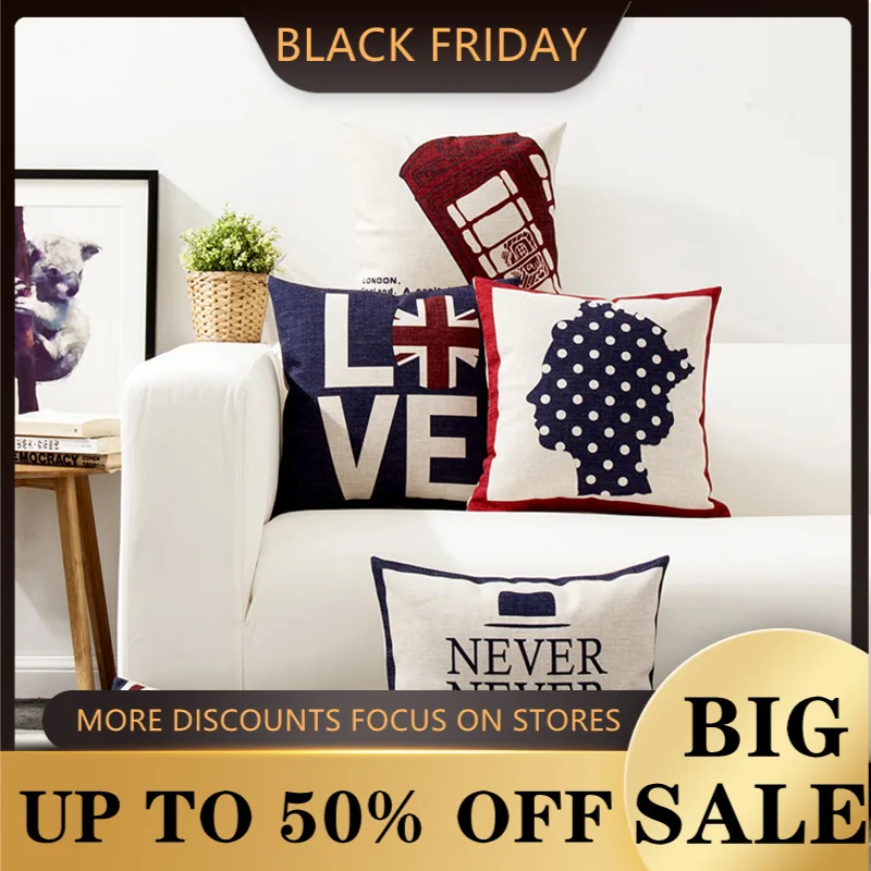 

British Style Simple European and American Modern Art Office Sofa Cushion Cover Siesta Pillow