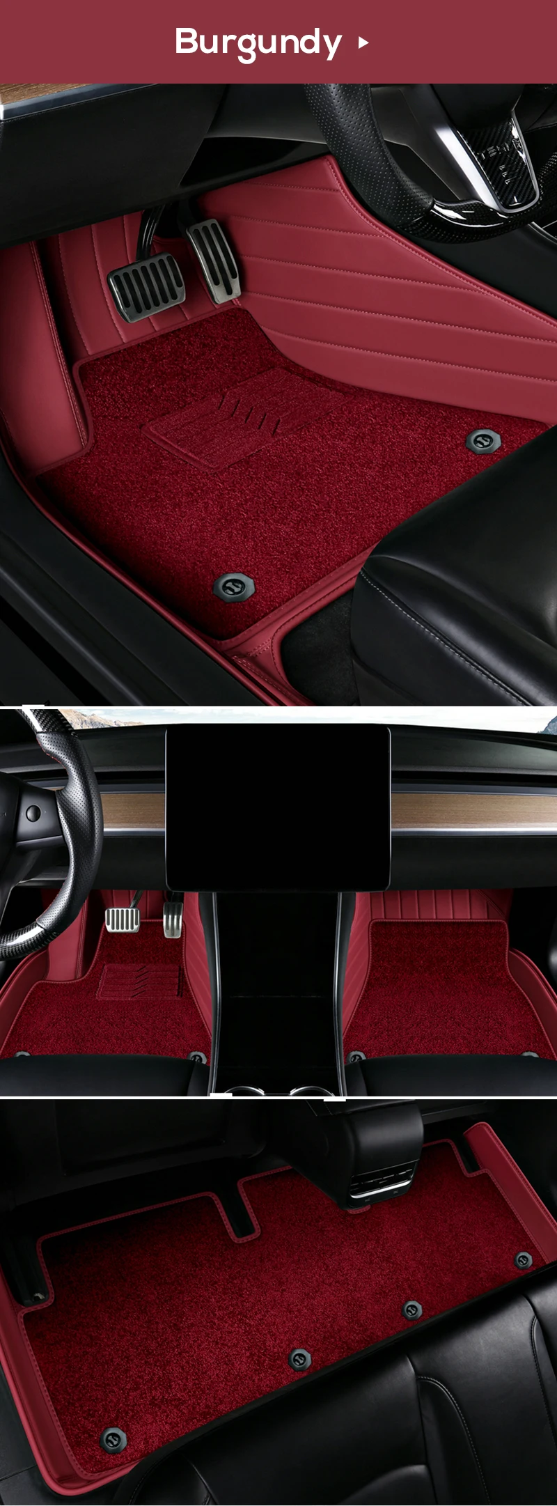 Double Layers ECO Leather Material For Tesla Model 3 Tesla Model Y