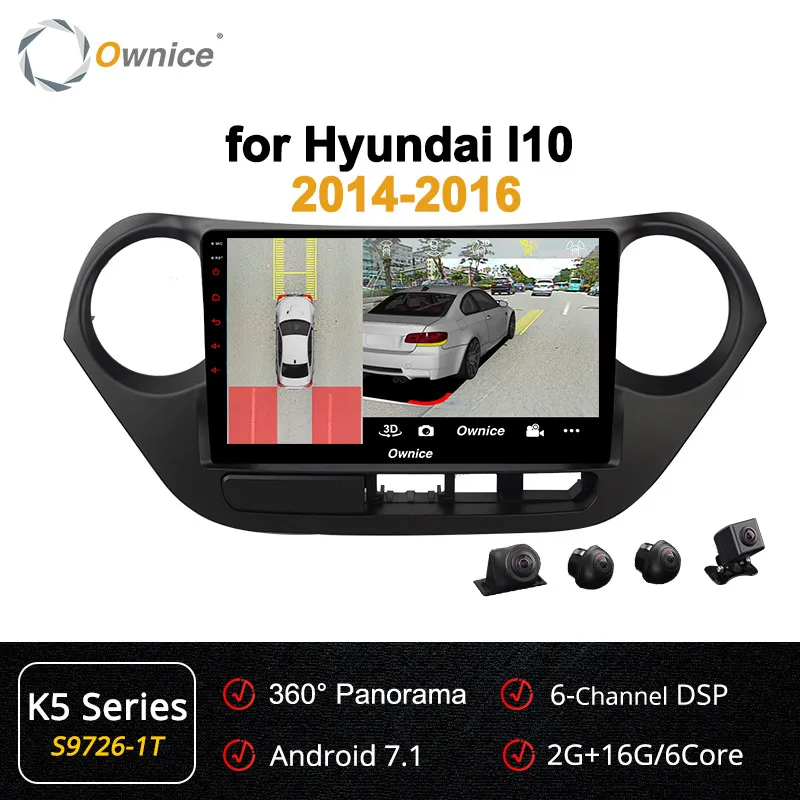 Ownice K1 K2 K3 K5 K6 " Android 9,0 автомобиль радио для hyundai I10 аудио плеер стерео 4 аппарат не привязан к оператору сотовой связи 360 панорама DSP - Цвет: S9726-1 K5 Series