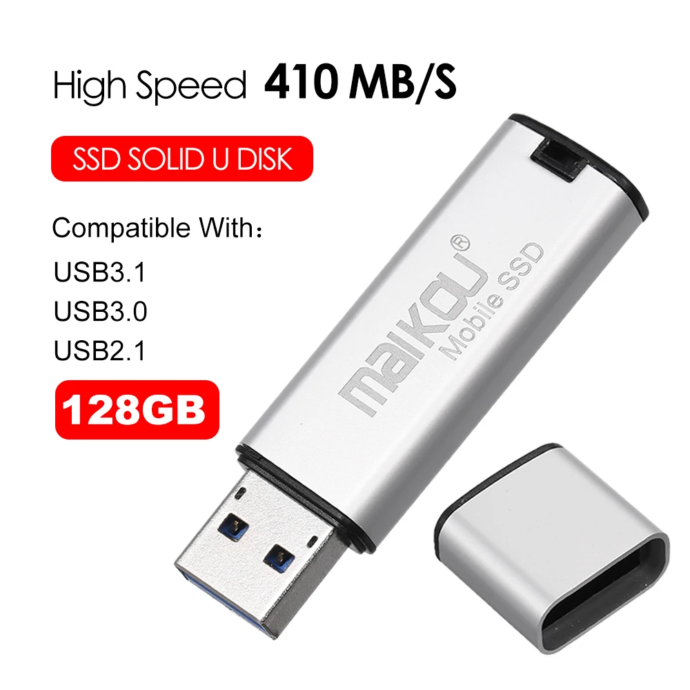 Мобильный Внешний SSD 64G 128G 256G USB жесткий диск вращающийся высокоскоростной USB флэш-диск USB3.0 Внешний SSD для ПК компьютера