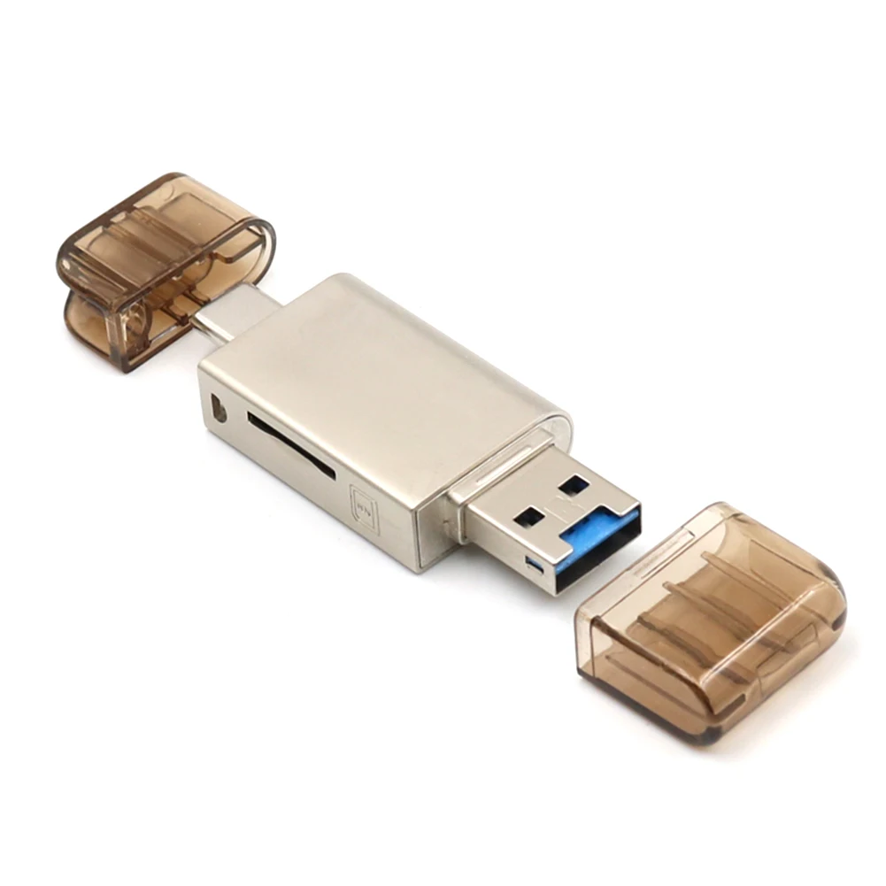 Type C и micro USB и USB 2 в 1 OTG Кардридер высокоскоростной USB2.0 Универсальный OTG TF/SD для Android Компьютерный удлинитель-переходник