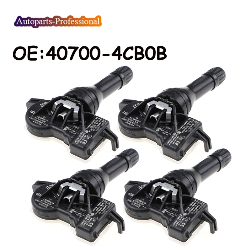 4 шт./лот автомобиль для Nissan Armada TPMS датчик контроля давления в шинах TPMS сенсор 40700-4CB0B 407004CB0B 433 МГц
