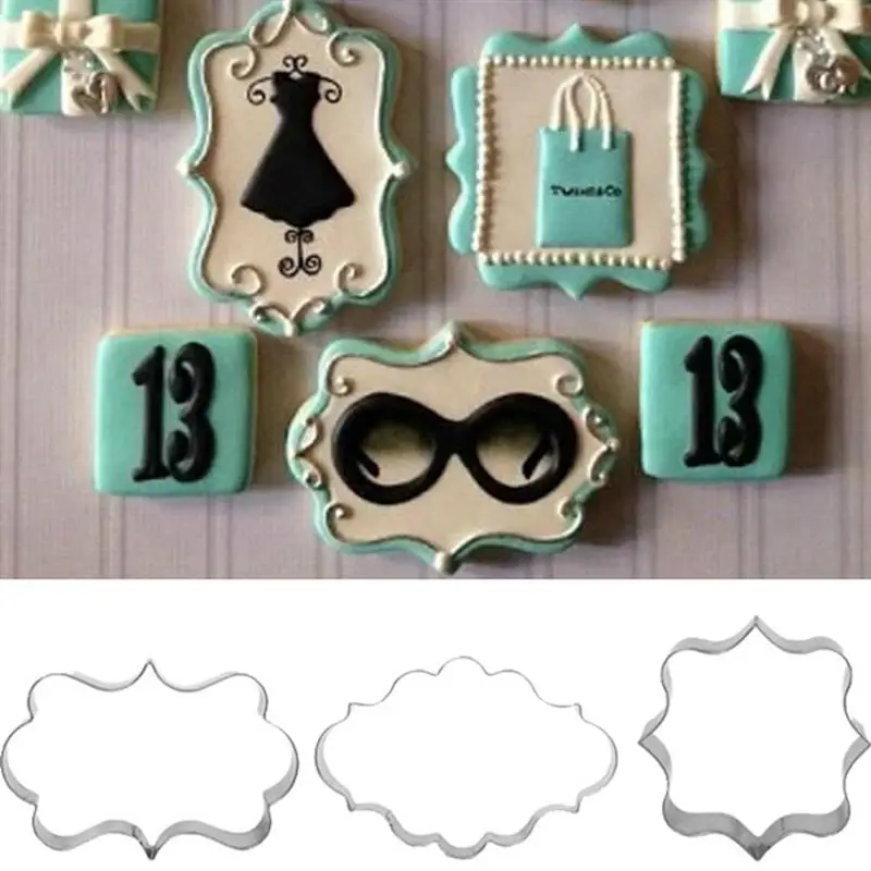 1pc Cookie Cutter Cloud Rectangle Square Shape DIY Fondant Mold Biscuit Cutter Mold DIY Baking Tools For Kitchen Home Supplies
