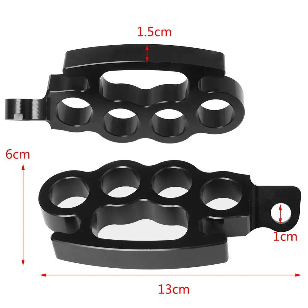 13CM Universals Black Footpegs Footrests Custom Pedal Control Foot Pegs fit For Harley V-Rod Sportster XL Dyna Softail