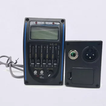

LC-5 5 Band Acoustic Guitar Preamp EQ Equalizer Pickup Tuner System with Micro Phone Pickup for Acoustic Guitar