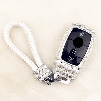 

Diamond car key case cover Protective For Mercedes Benz 2017 E Class W213 2018 S class Car-Styling Car Accessories Keychain