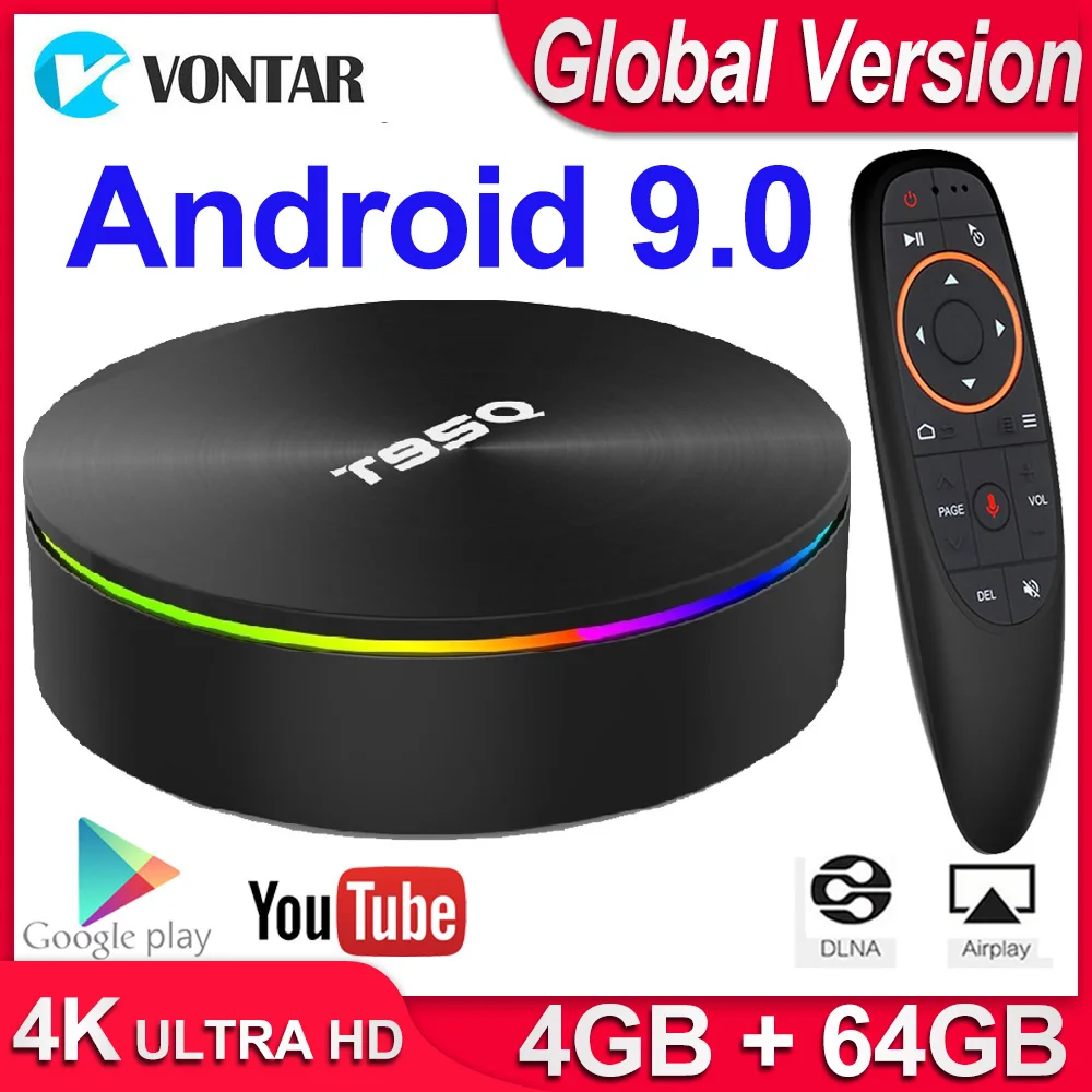T95Q 4K Smart TV BOX Android Box 9 0 4 Гб RAM 32 64 ROM Amlogic S905X3 2 & 5G WIFI BT4.0 USB 3 H.265|ТВ-приставки и