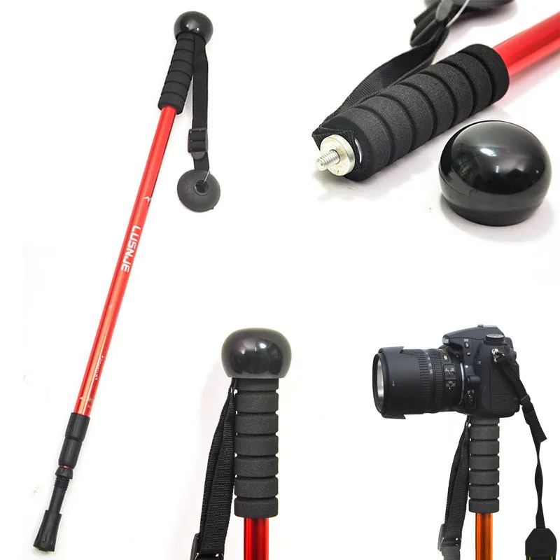 

LISM outdoor trekking pole portable straight handle trekking cane SLR digital camera monopod micro SLR photography stand