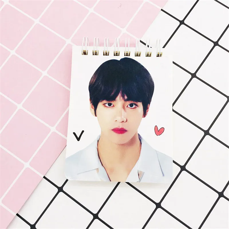 KPOP Bangtan мальчики карта душа персональная записная книжка катушка Spirol записная книжка дирей канцелярские принадлежности JUNG KOOK JIMIN JIN SUGA J-HOPE FH260 - Цвет: V