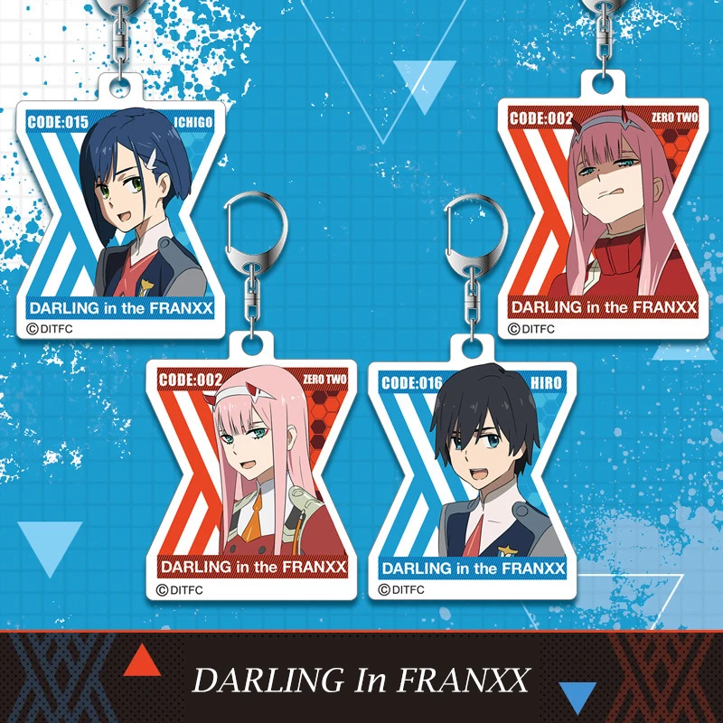 Darling In The Franxx 02 Zero Two Pendant Small Keychains Dakimakura  Cartoon Japanese Anime Mini Body Pillow Pendants