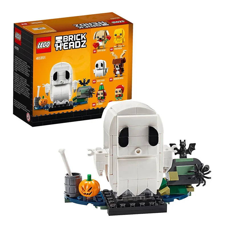 

LEGO New Products Square Head Aberdeen 403.51 Million Halloween Ghost da tou ren Seed Figurine Building Blocks Splicing Toys Col