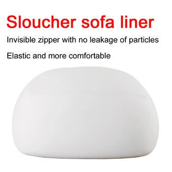 

Chair Cover Inner Liner Modern Bean Bag Hotel Living Room Lounger Elastic Solid Lazy Sofa Zipper No Filler Easy Clean Home