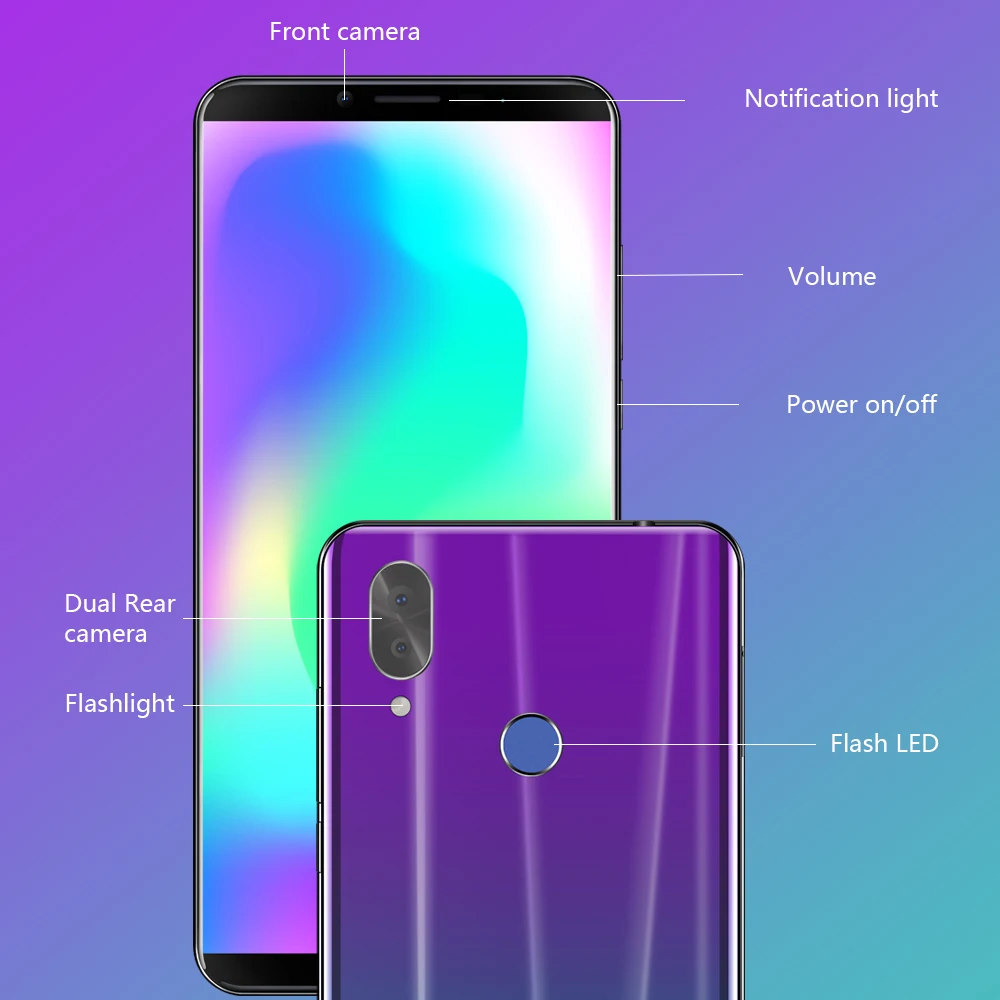 Cubot X19 S 5,93 дюймов Android 8,1 Helio P23 Восьмиядерный мобильный телефон 4000 мАч 4 Гб ОЗУ 32 Гб ПЗУ смартфон 16,0 Мп 4G LTE сотовый телефон