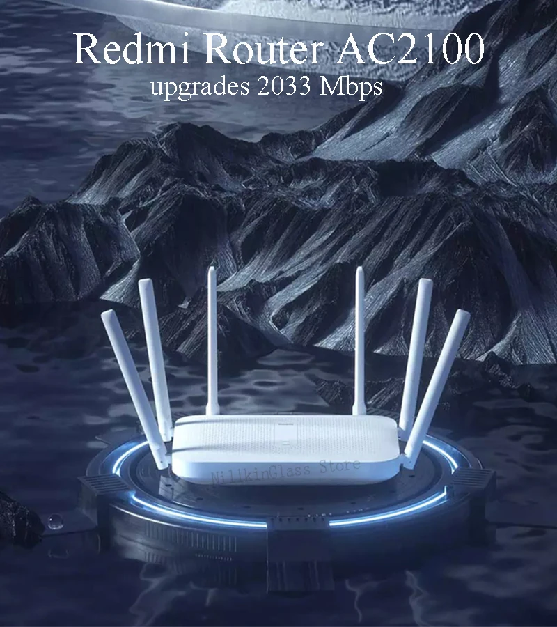 Xiaomi Redmi AC2100 маршрутизатор Gigabit 2,4G 5,0 ГГц двухдиапазонный 2033 Мбит/с беспроводной маршрутизатор Wifi повторитель с 6 антеннами с высоким коэффициентом усиления шире