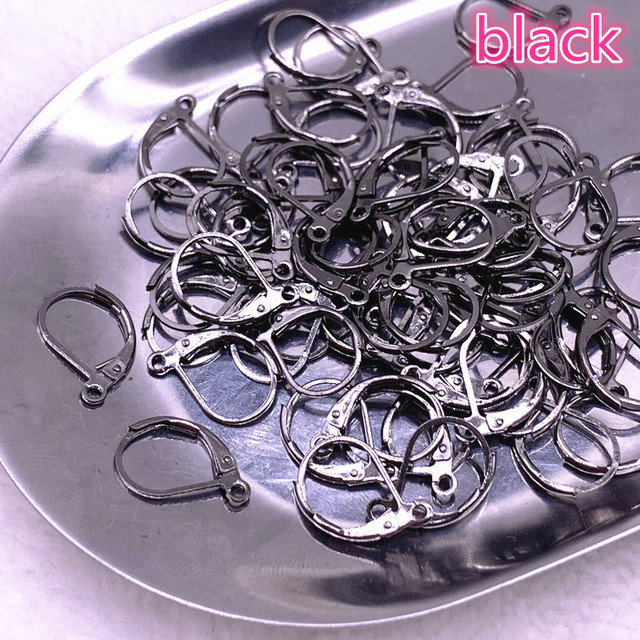 15*10mm French Lever Earring Hooks Wire Settings Base Hoops Earrings DIY Jewelry Making Supplies