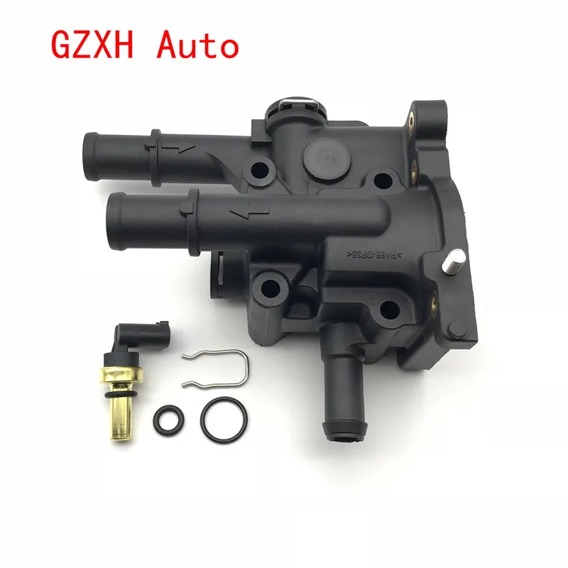 Plastic Thermostat Housing Cover Engine Cooling Water Sensor For 
