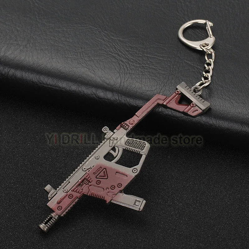 YI яркий Лидер продаж PUBG CS GO брелоки в виде оружия AK47 пистолет Модель 98K снайперская винтовка брелок кольцо для мужчин подарки украшения - Цвет: 19