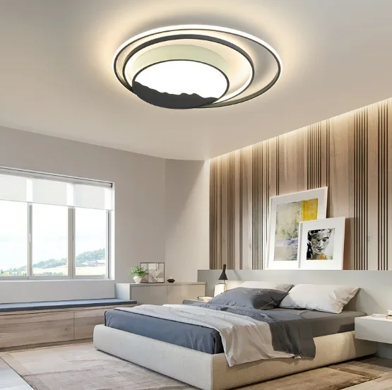 Nordic led ceiling lamp modern minimalist round living room lighting creative bedroom ceiling lamp