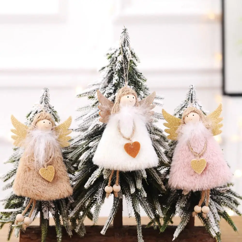 

1pc merry Christmas Doll Hanging Angel Ornament Christmas Tree Hanging xmas decoration Pendant Gift New kerst decoratie FDH