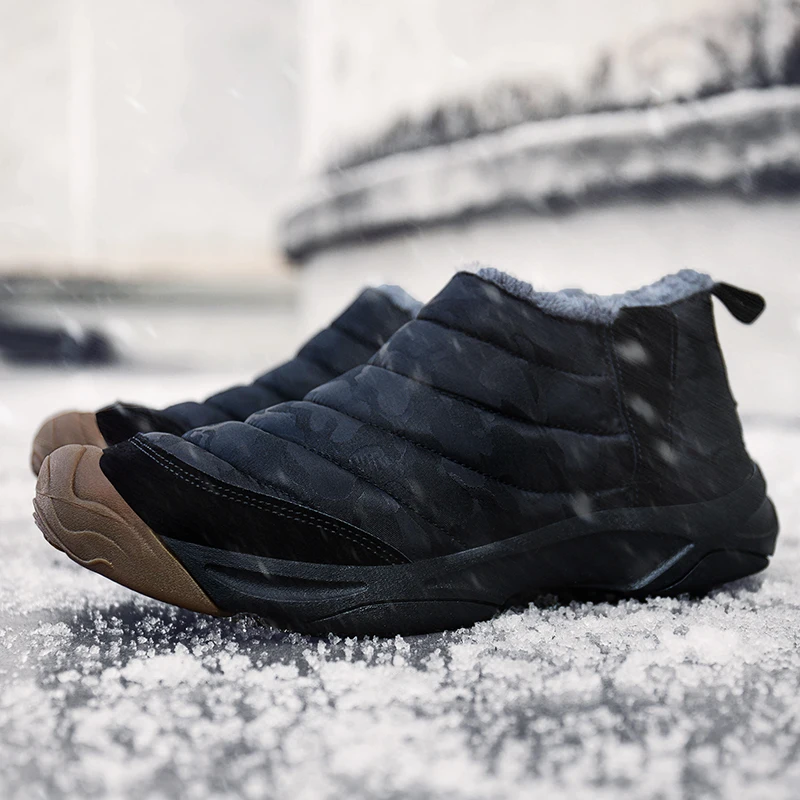 

Damyuan 2019 New Snow Boot High Quality Camouflage Waterproof Cotton Shoes Standard Code Hot Winter for Male Female plug size 46