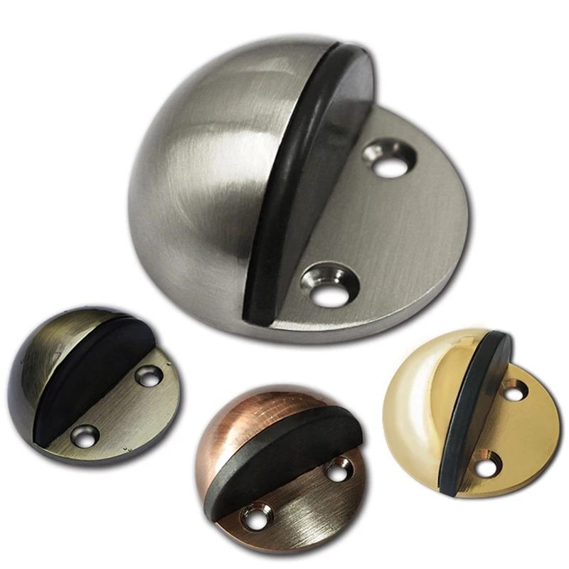 Резиновый дверной ограничитель из цинкового сплава, не Пробивной стикер, держатель для двери, напольный фиксатор для двери без гвоздей, оборудование для двери