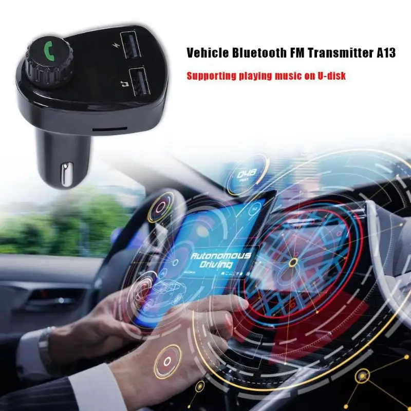 A13 bluetooth fm-передатчик беспроводной модулятор громкой связи автомобильный комплект MP3 музыкальный плеер USB зарядное устройство Авто электроника Аксессуары