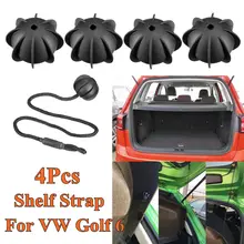 1K6 863 447 A 4 шт. хэтчбек посылка полки крышка багажника задняя веревки для полки удерживающий ремень веревка SmallBall для VW Golf 6 GTI R20 MK5