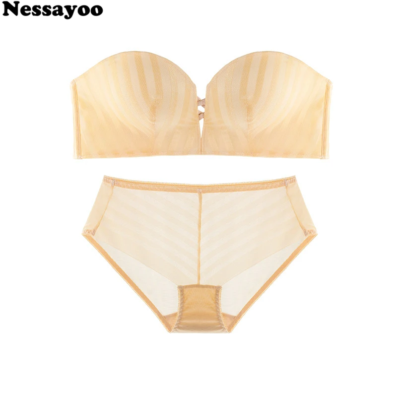 Бюстгальтер невидимка без бретелек с чашкой 1/2 комплект нижнего белья женский