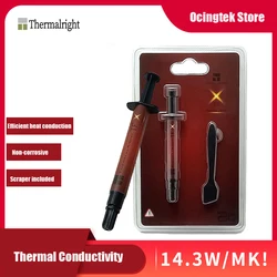 Thermalright – graisse thermique TFX 14.3 W/m.k 2g/6.2g, graisse composée de silicone pour CPU GPU radiateur refroidisseur avec grattoir 