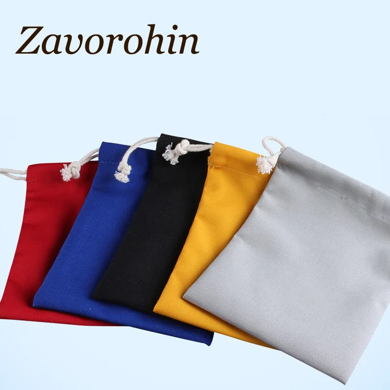 20 Pcs/lot High Quality Colourful Cotton Linen Bags Drawstring Gift Pouches For Jewelry Makeup Christmas Packaging Can Make Logo
