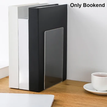 

Desktop Organizer Anti-skid Bookends Shelf Book Case Suited for Home Office Practical Bookends Stationery Transparent Acrylic